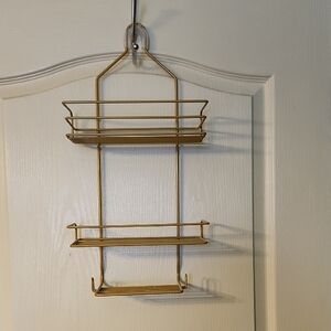 ROOM ESSENTIALS GOLD METAL HANGING SHOWER CADDY